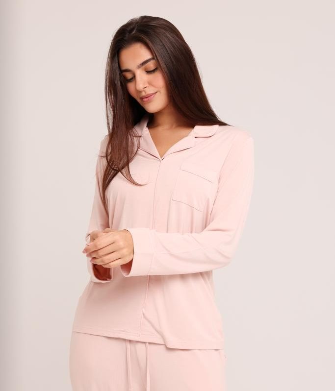 Alara Bamboo Pajamas — Rose Dust