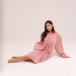Alara Linen Dress — Petal Pink